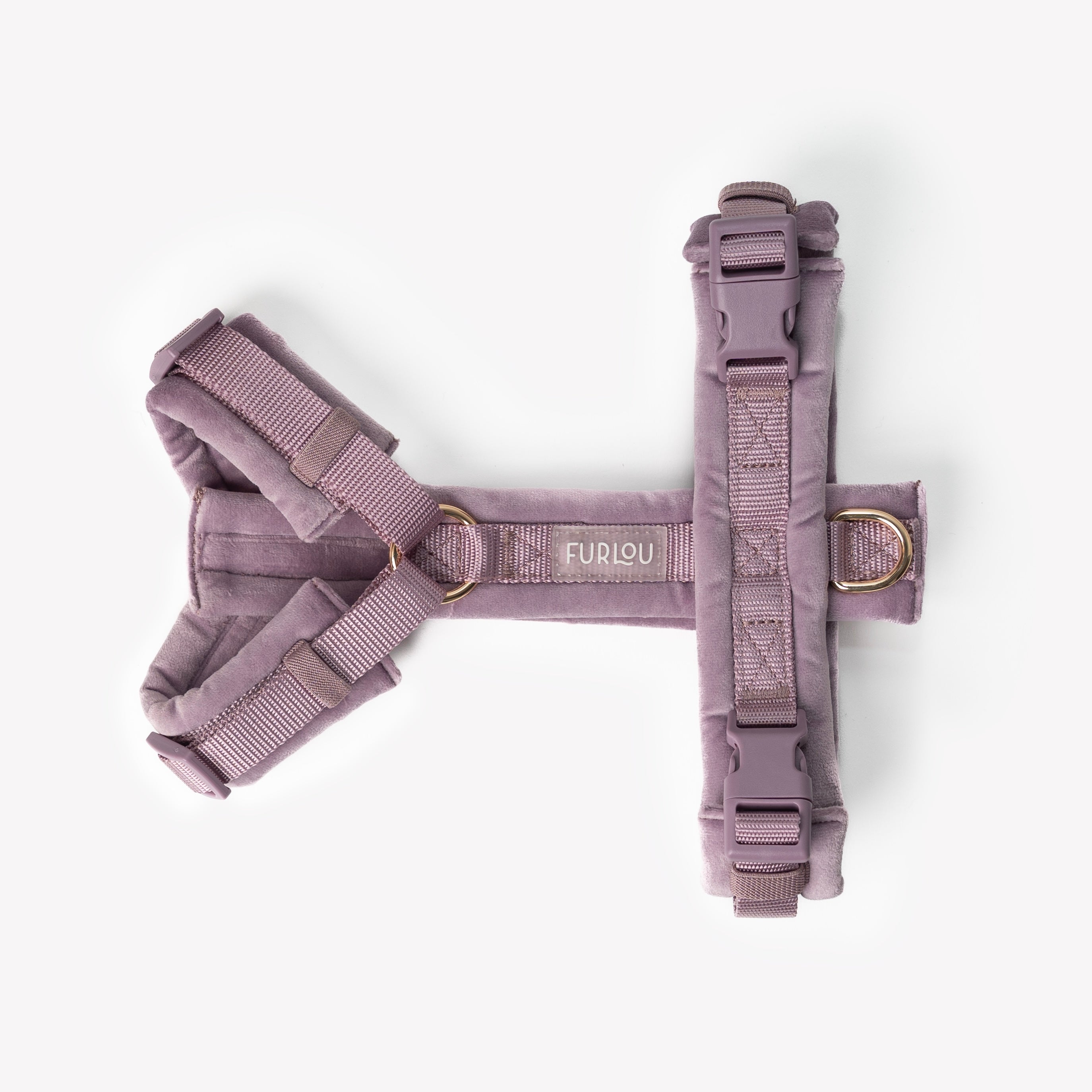 Velvet Dog Harness in Lilac