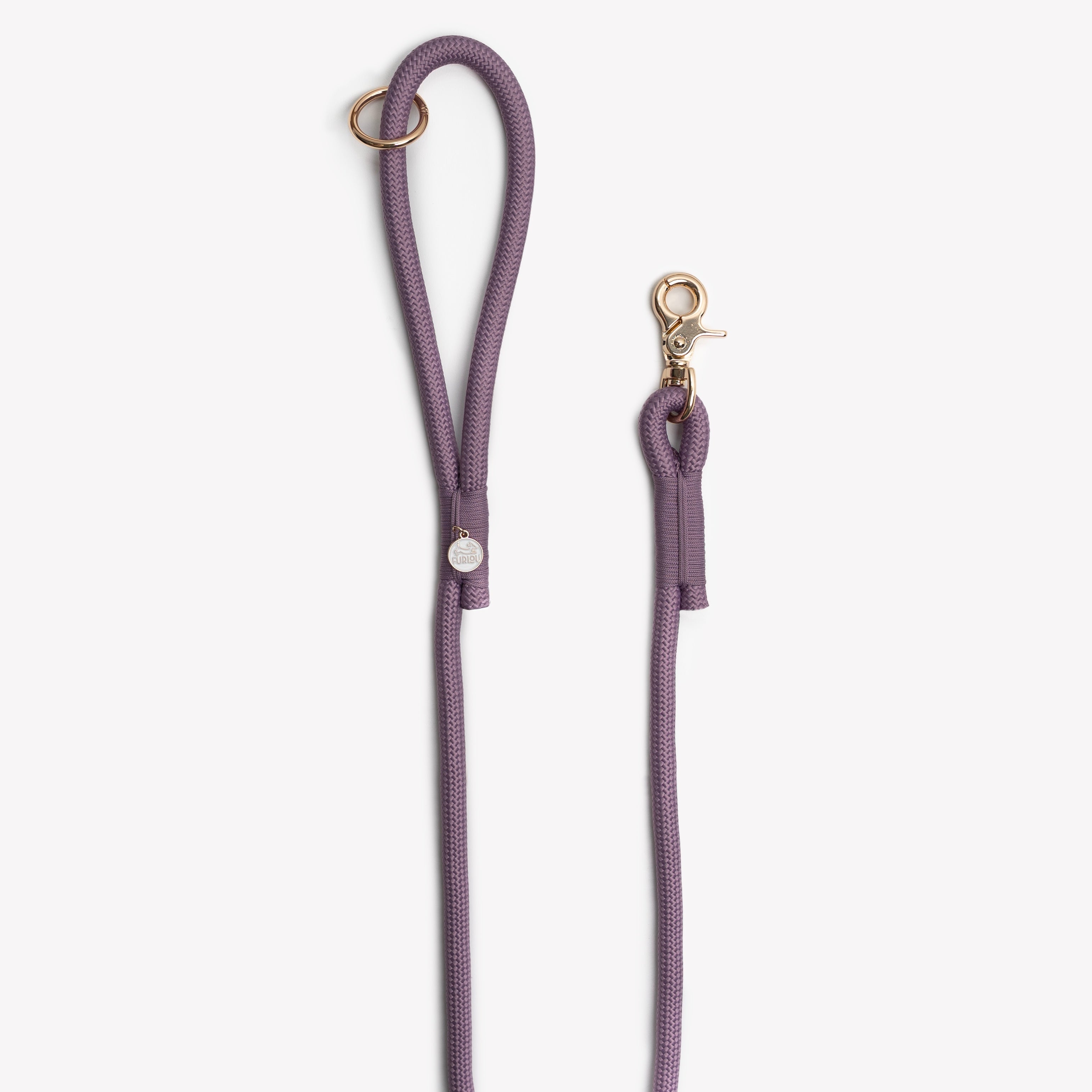Braided Rope Dog Leash in Lilac