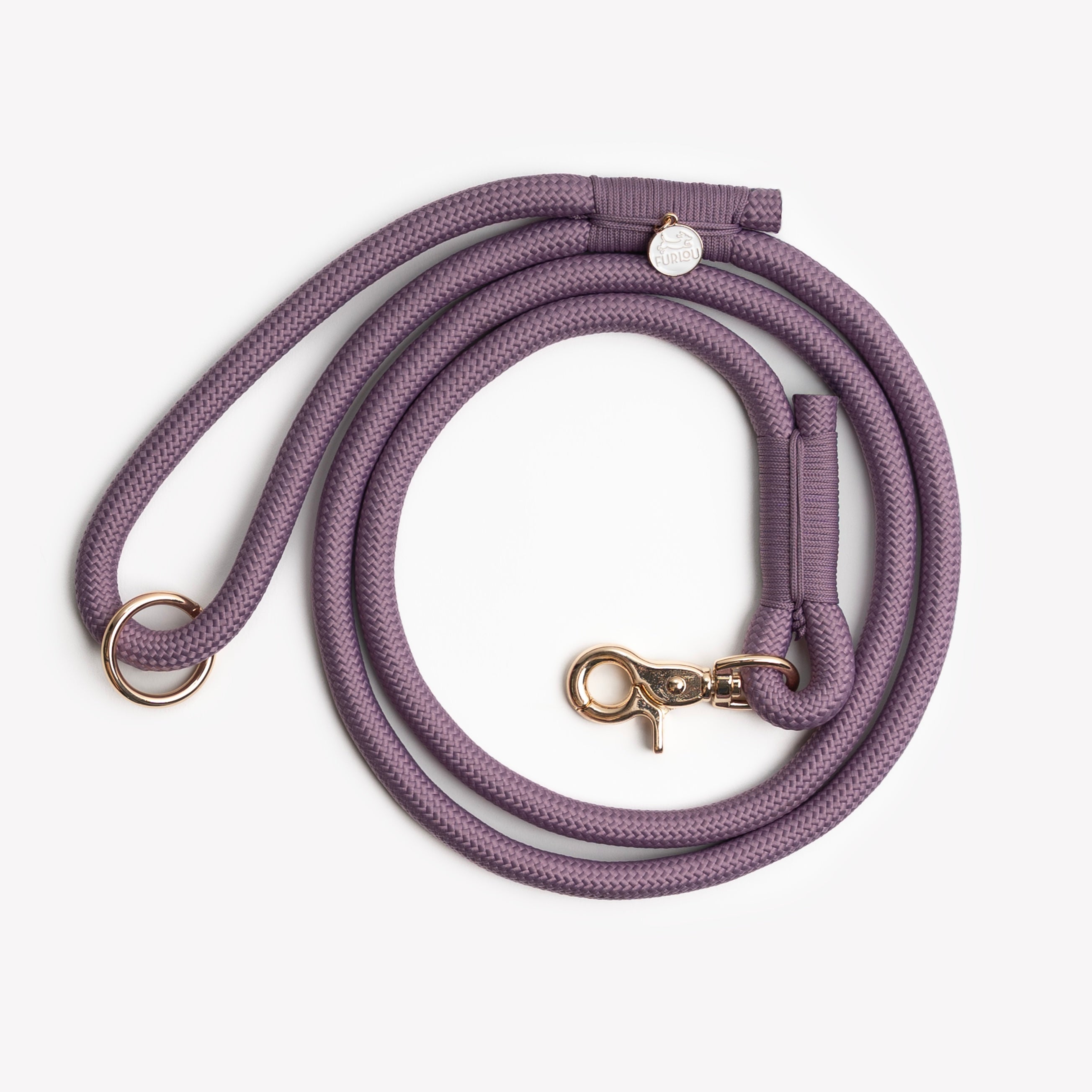 Braided Rope Dog Leash in Lilac