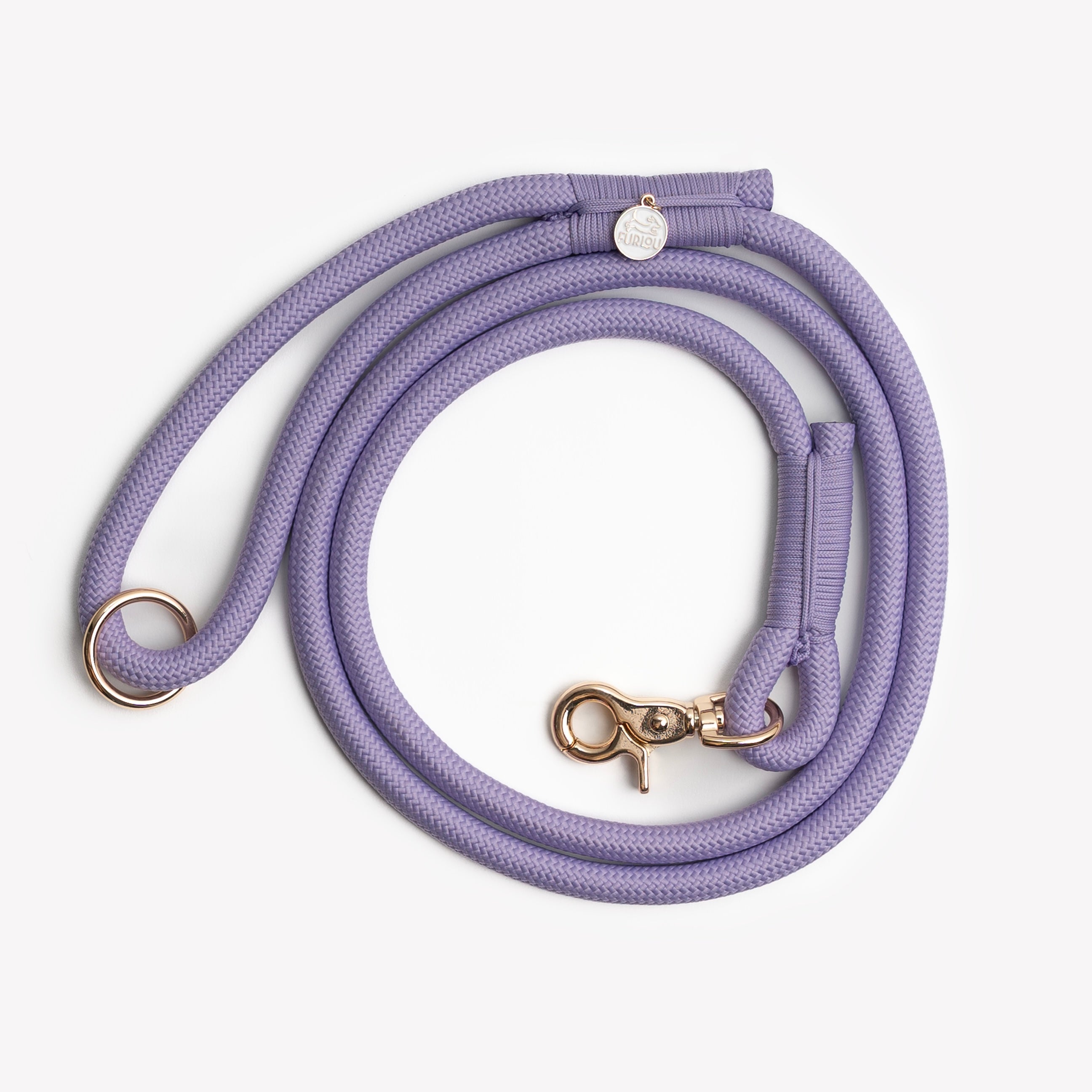 Braided Rope Dog Leash in Lavender