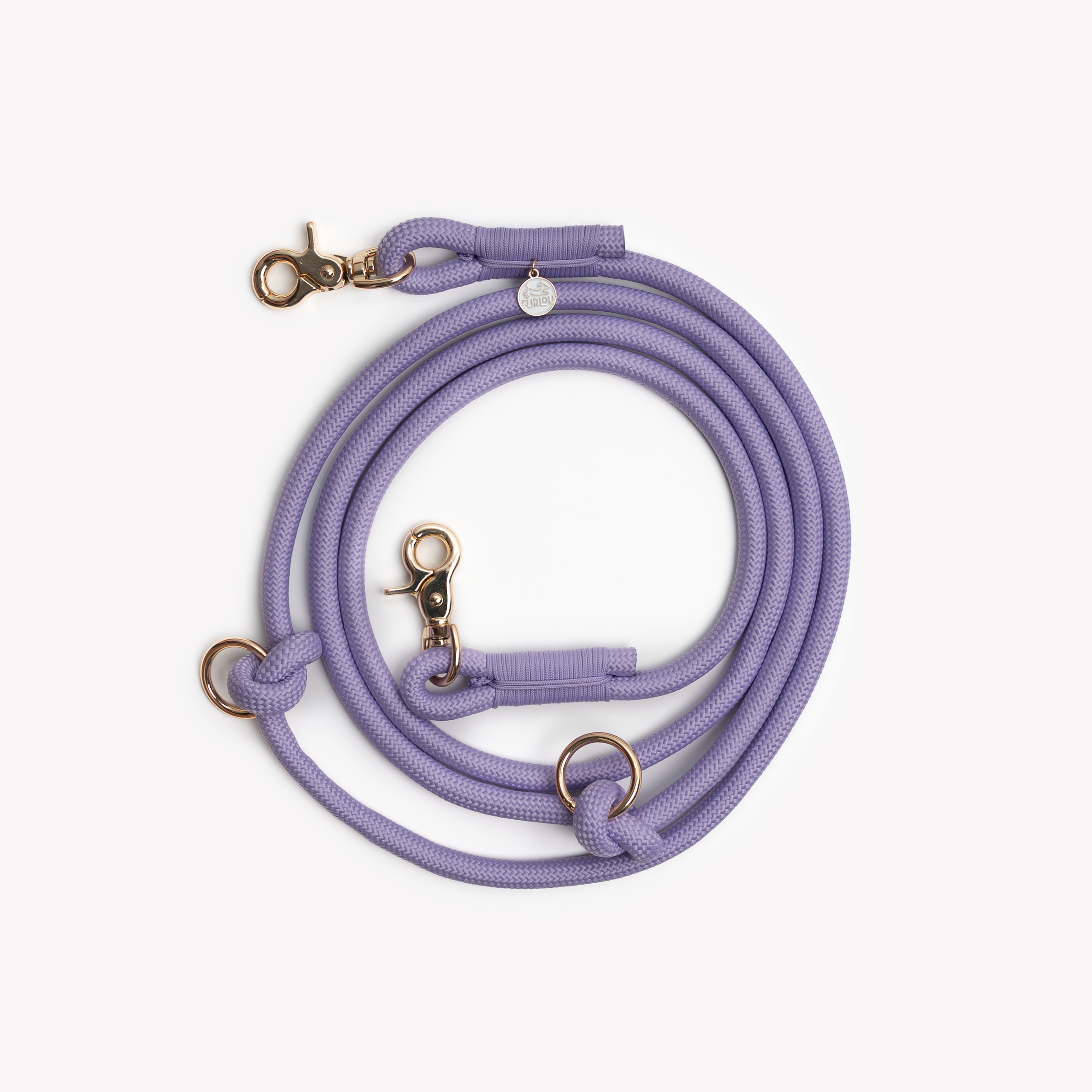 Hands-Free Braided Dog Leash in Lavender