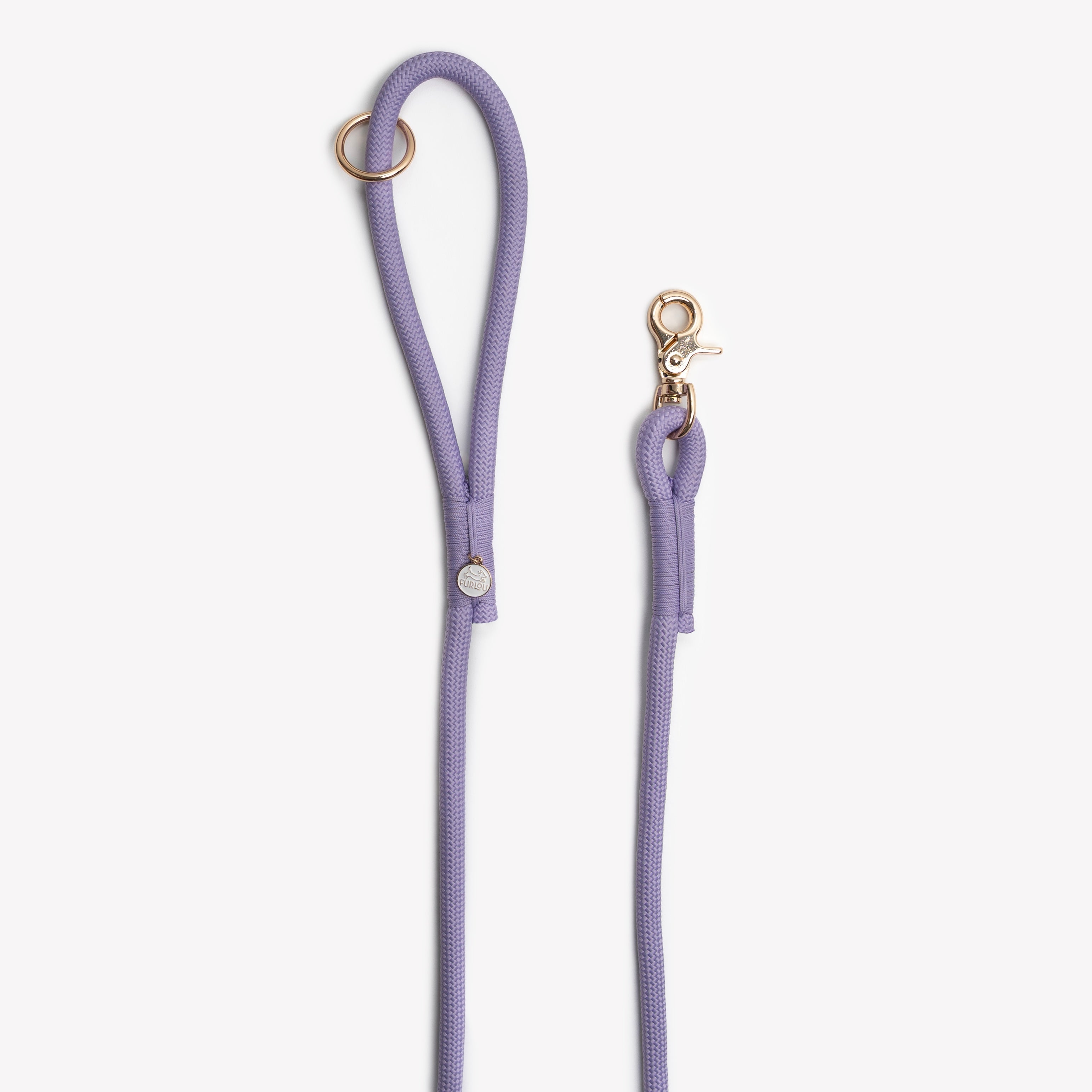 Braided Rope Dog Leash in Lavender