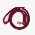 Braided Rope Dog Leash in Bordeaux