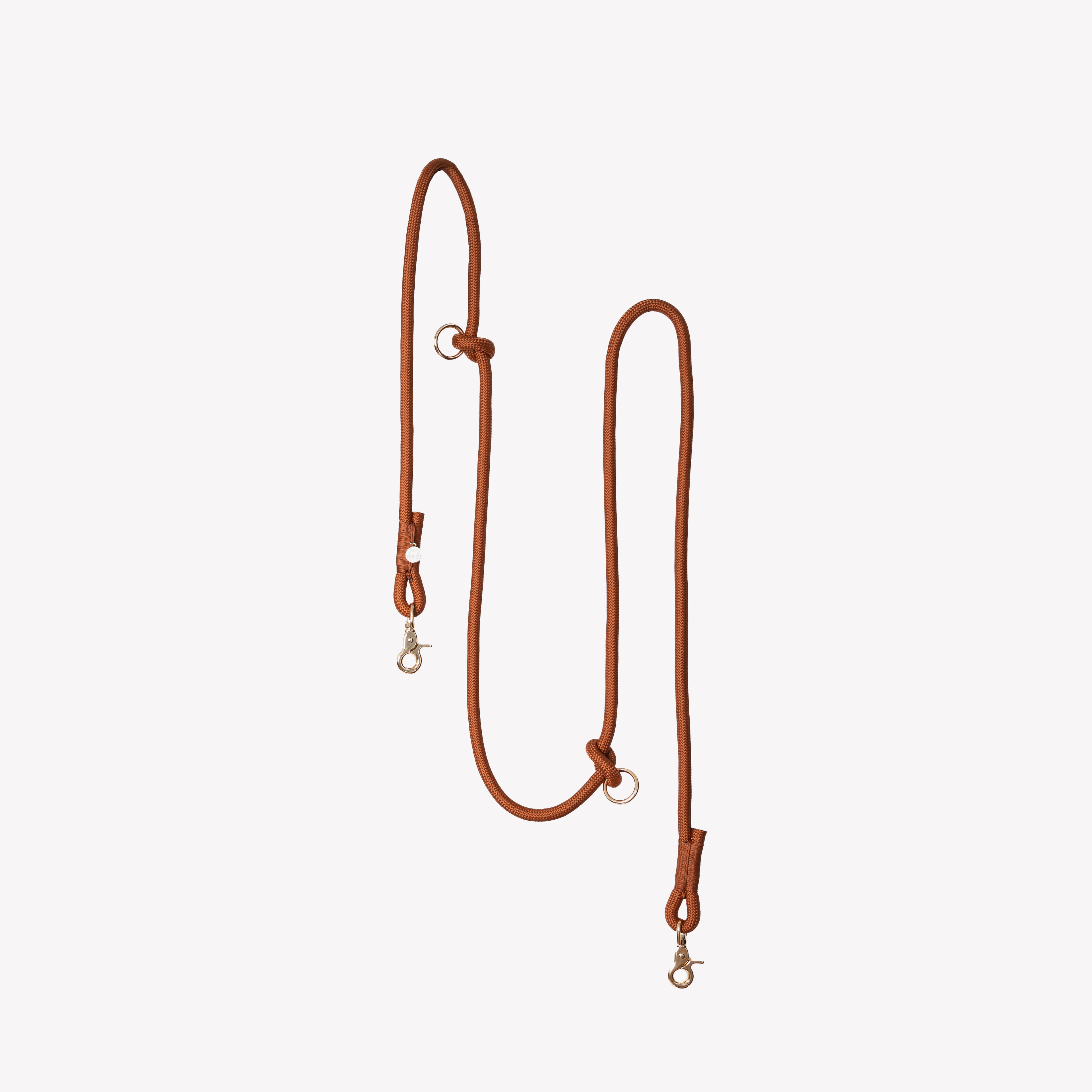 Hands-Free Braided Dog Leash in Clay
