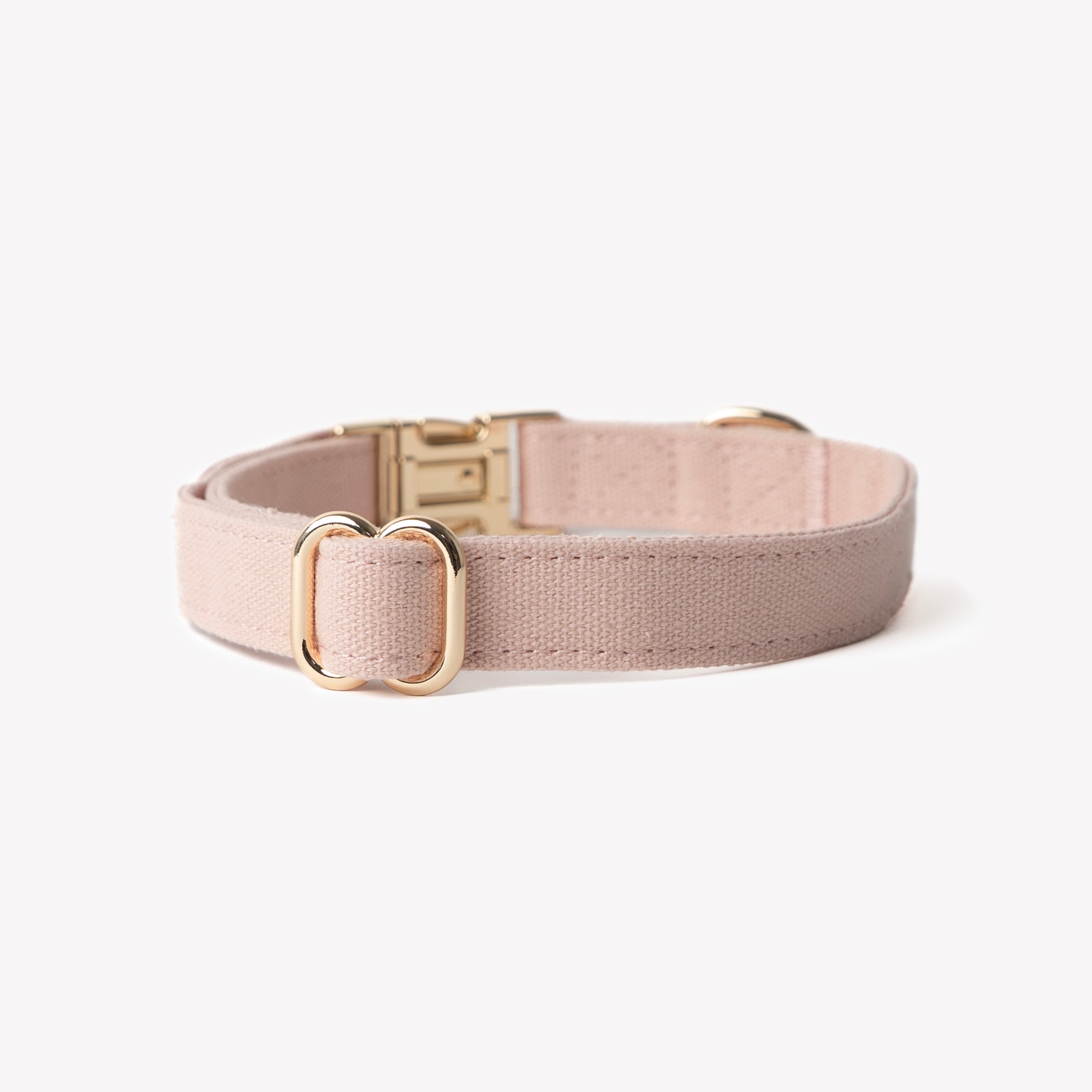 Canvas Dog Collar in Baby Pink