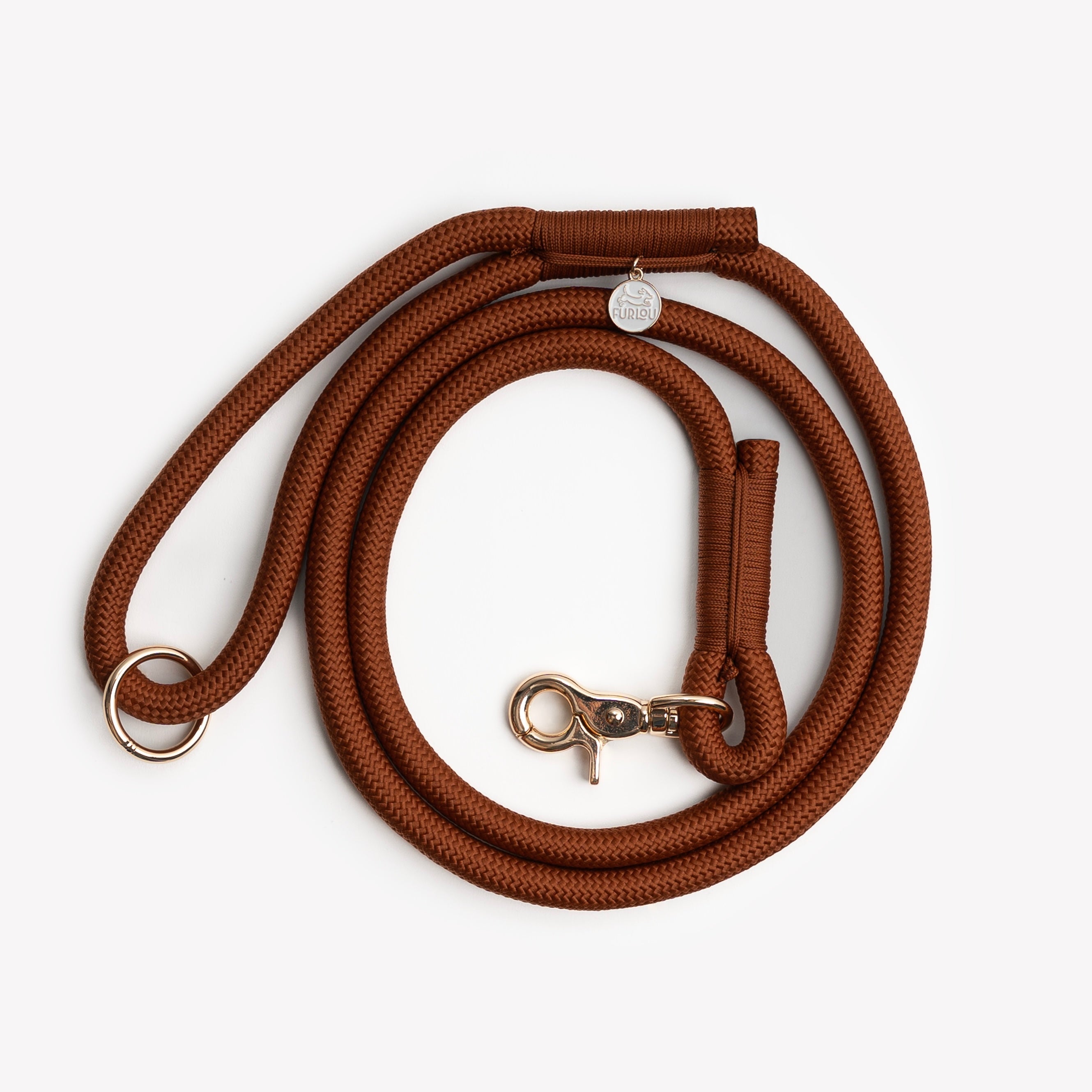 Braided Rope Dog Leash in Clay