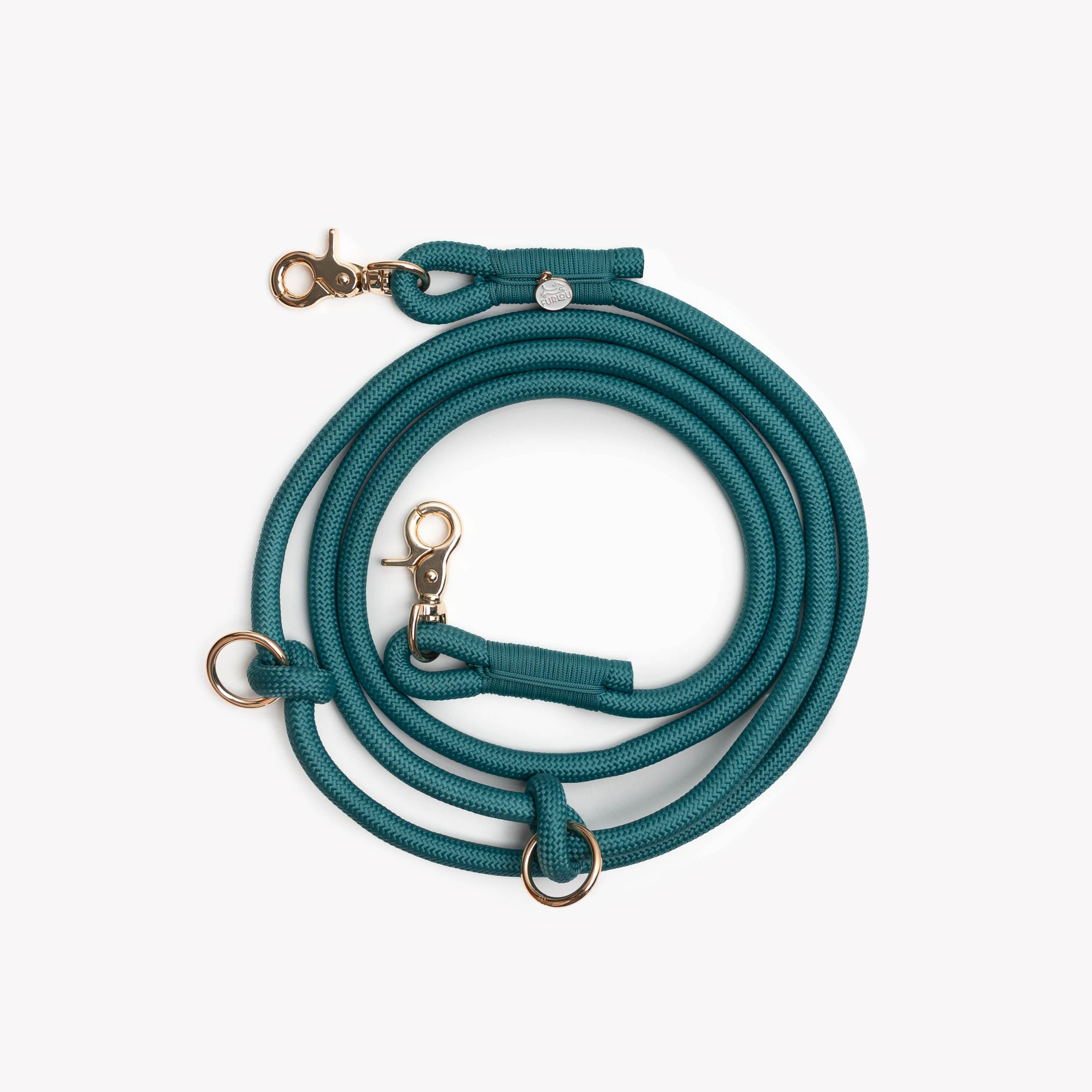 Hands-Free Braided Dog Leash in Blue
