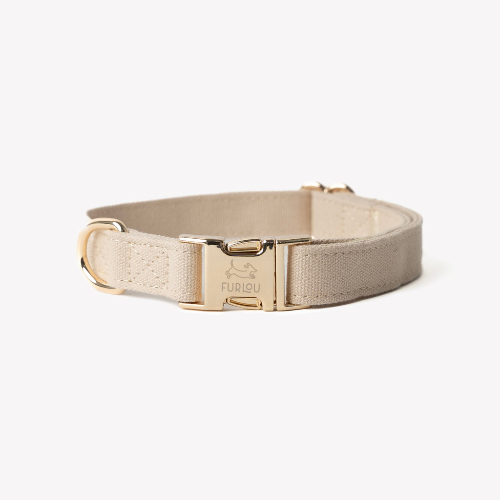 Canvas Dog Collar in Tan