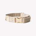 Velvet Dog Collar in Sand