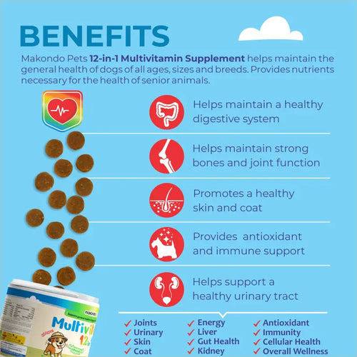 12-in-1 Dog Multivitamin – 120 Soft Chews