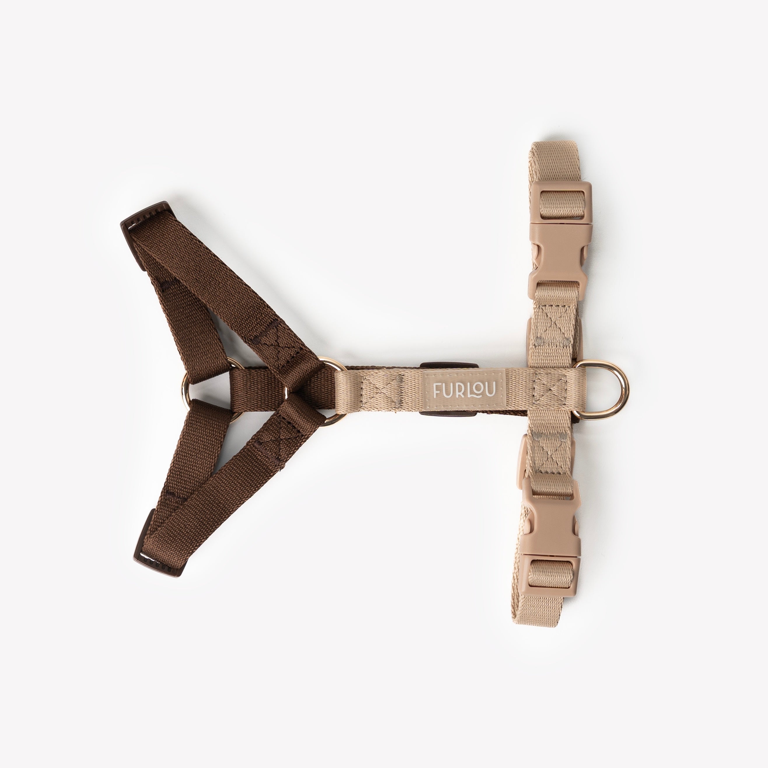 Strap Dog Harness in Brown and Tan