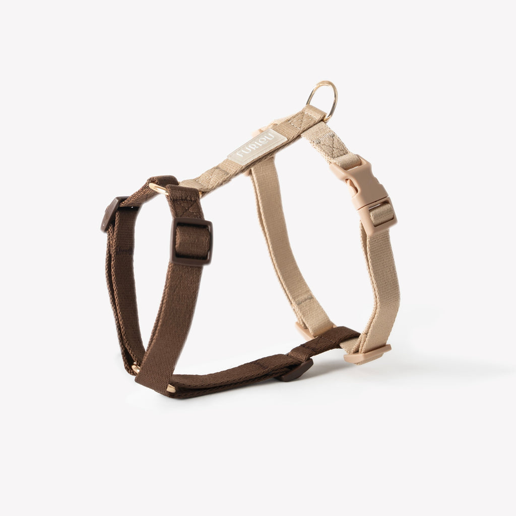 Strap Dog Harness in Brown and Tan
