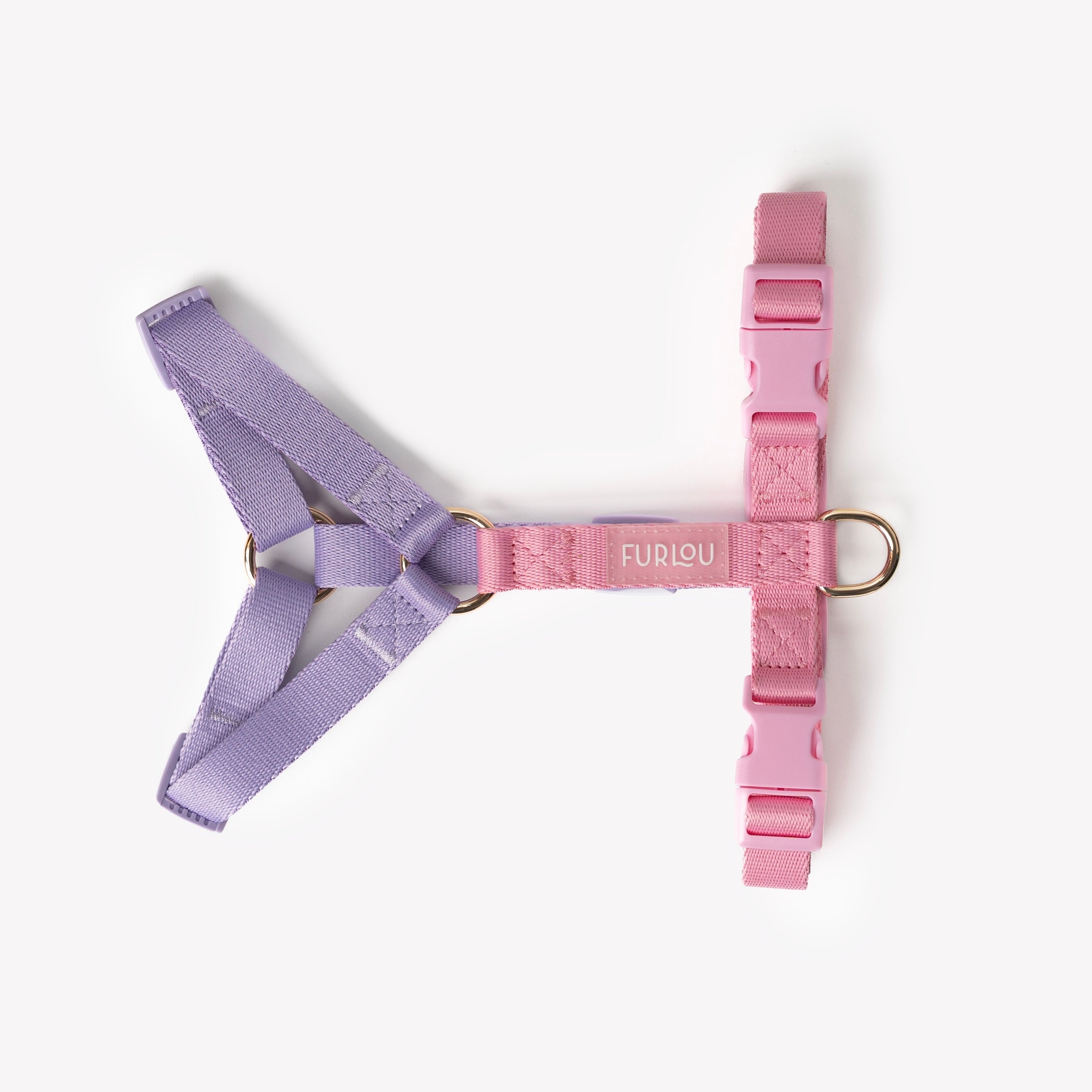 Strap Dog Harness in Lavender and Pink
