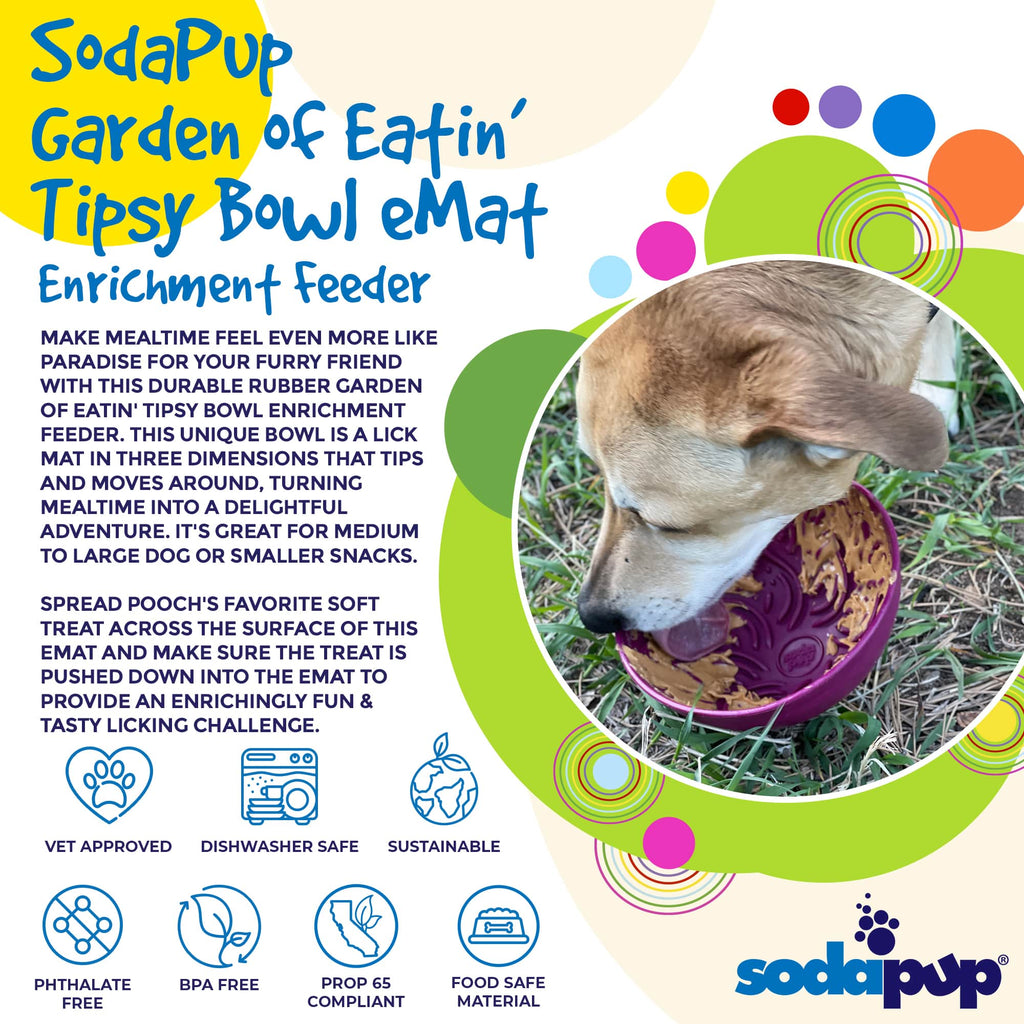 SodaPup Garden of Eatin Tipsy Bowl Emat – Multiple Colors