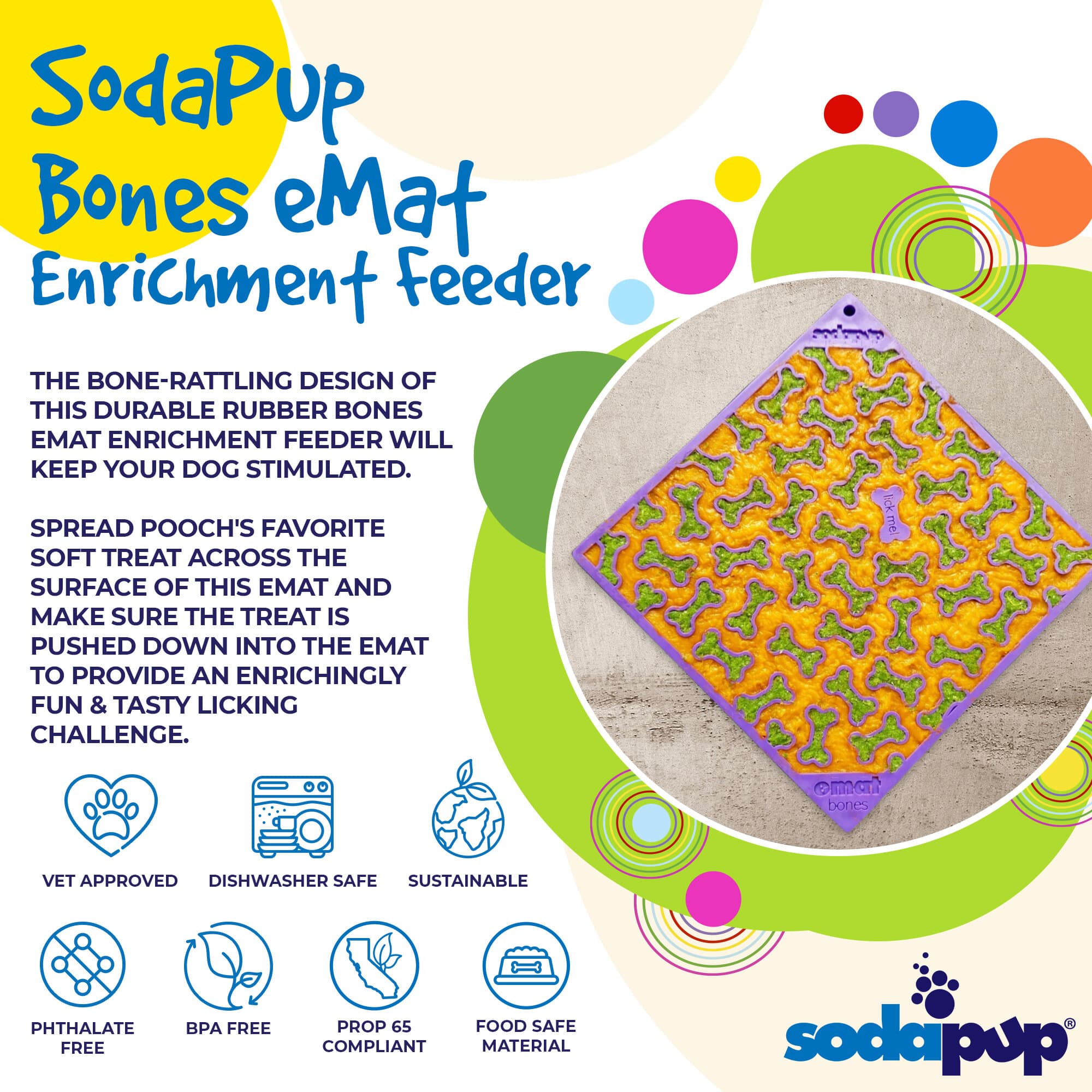 SodaPup Bones Emat – Multiple Colors