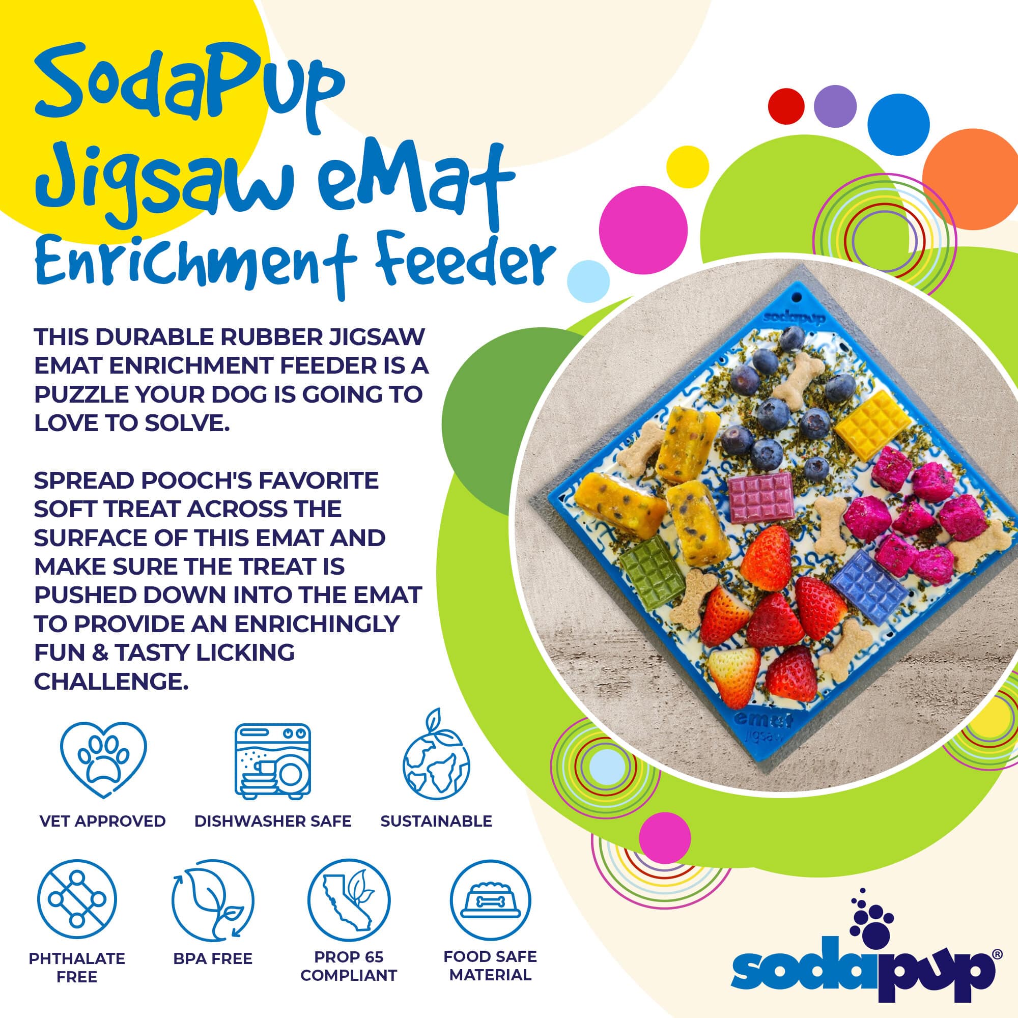 SodaPup Jigsaw Puzzle Emat – Multiple Colors