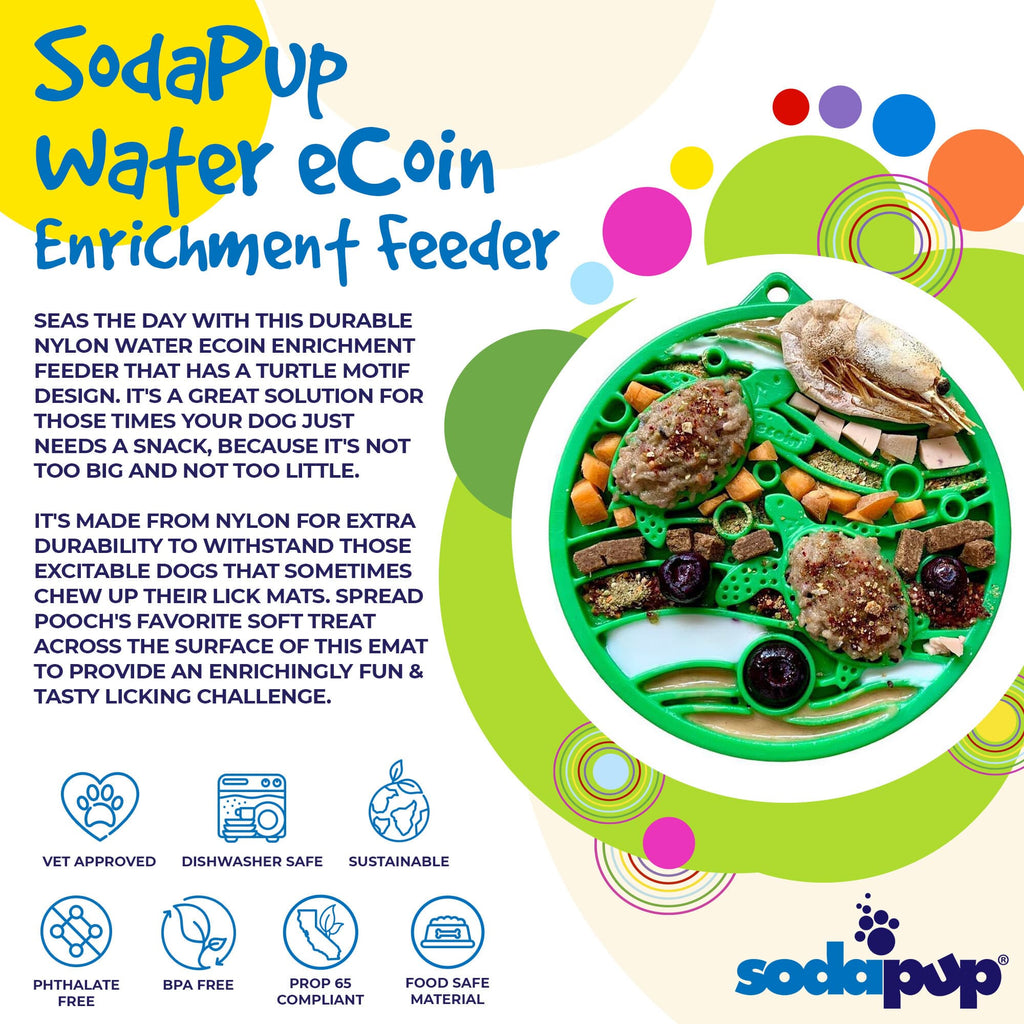 SodaPup Water Ecoin Durable Enrichment Snacking Coin – Green
