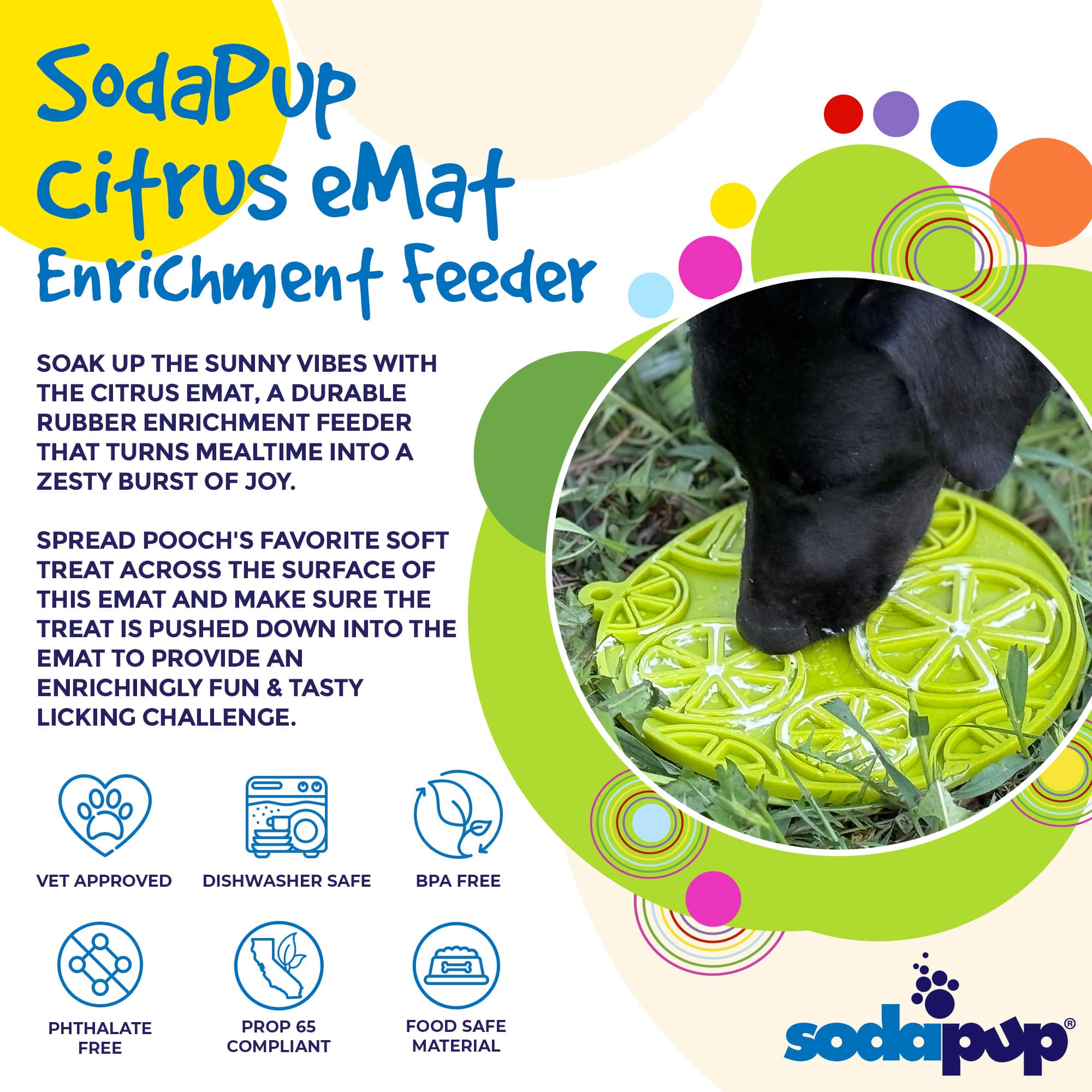SodaPup Citrus Design Emat – Green