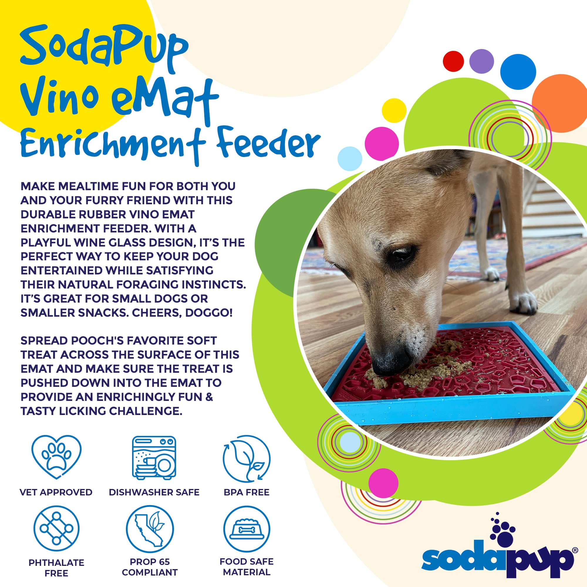 SodaPup Vino Dog Emat – Red