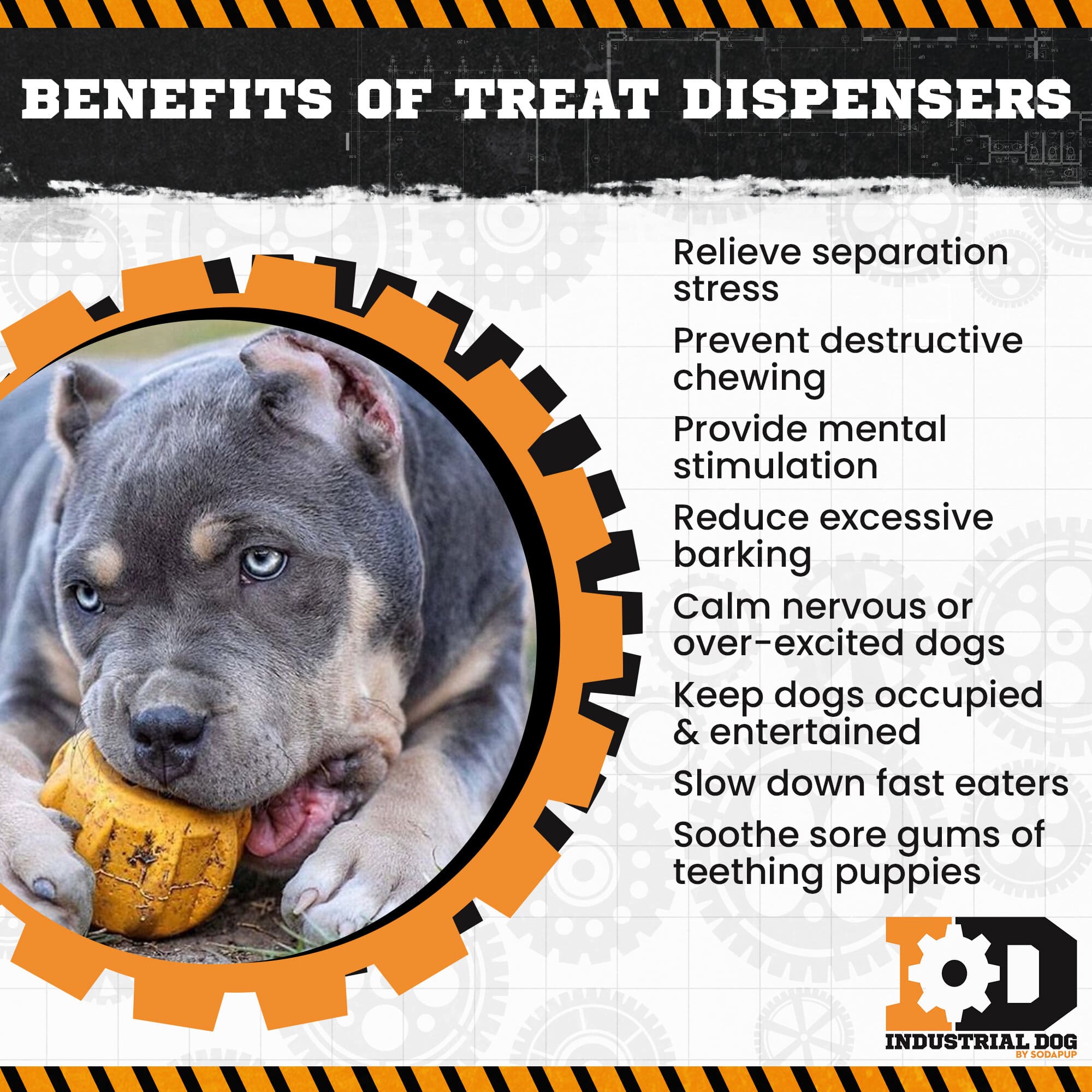 Sodapup Gear Edispenser Dog Toys - Yellow