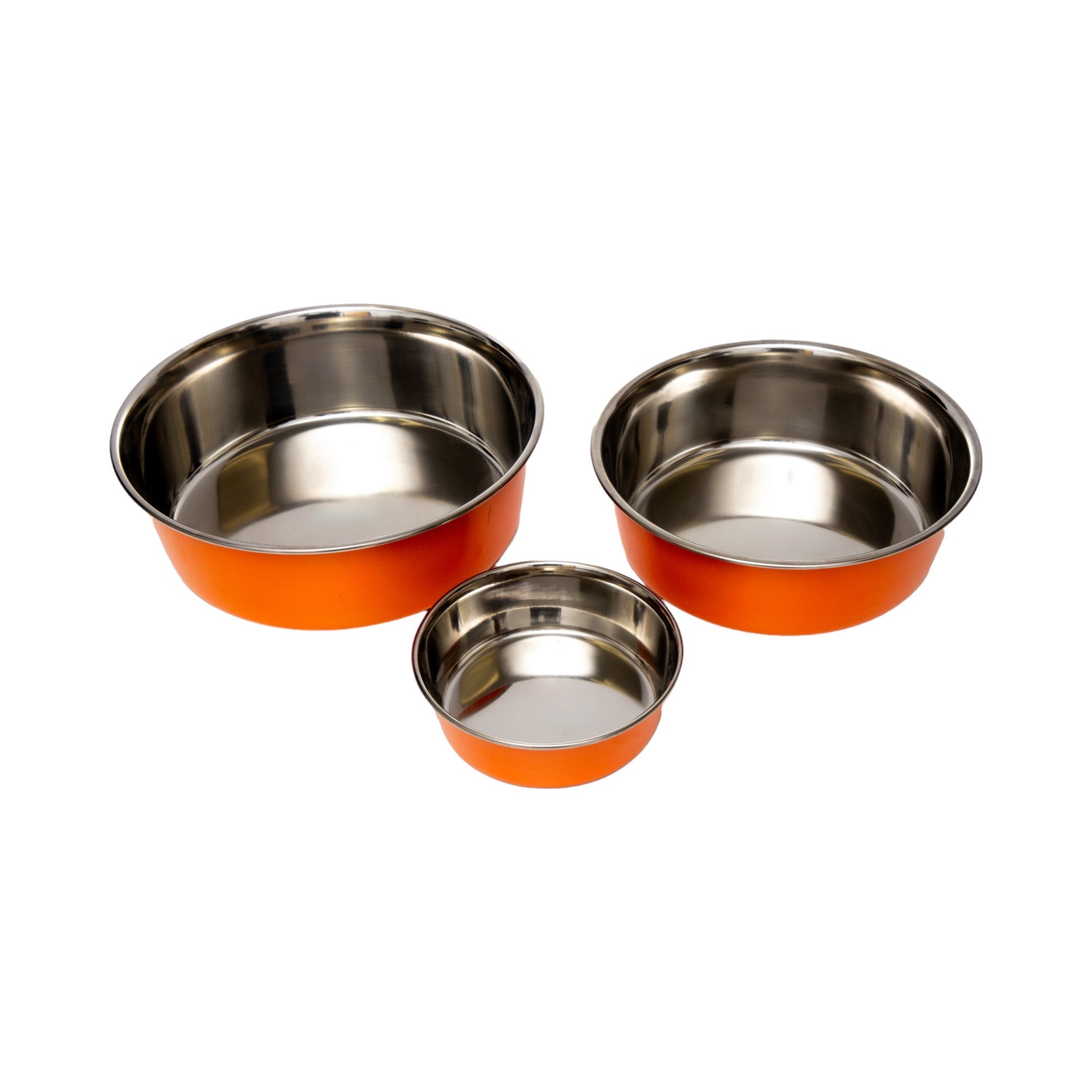 Heavy Gauge Stainless Steel Pet Bowls – Multiple Colors (Set of 2)