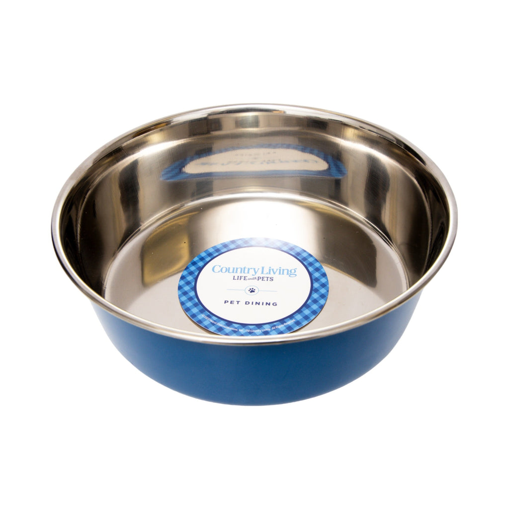 Heavy Gauge Stainless Steel Pet Bowls – Multiple Colors (Set of 2)