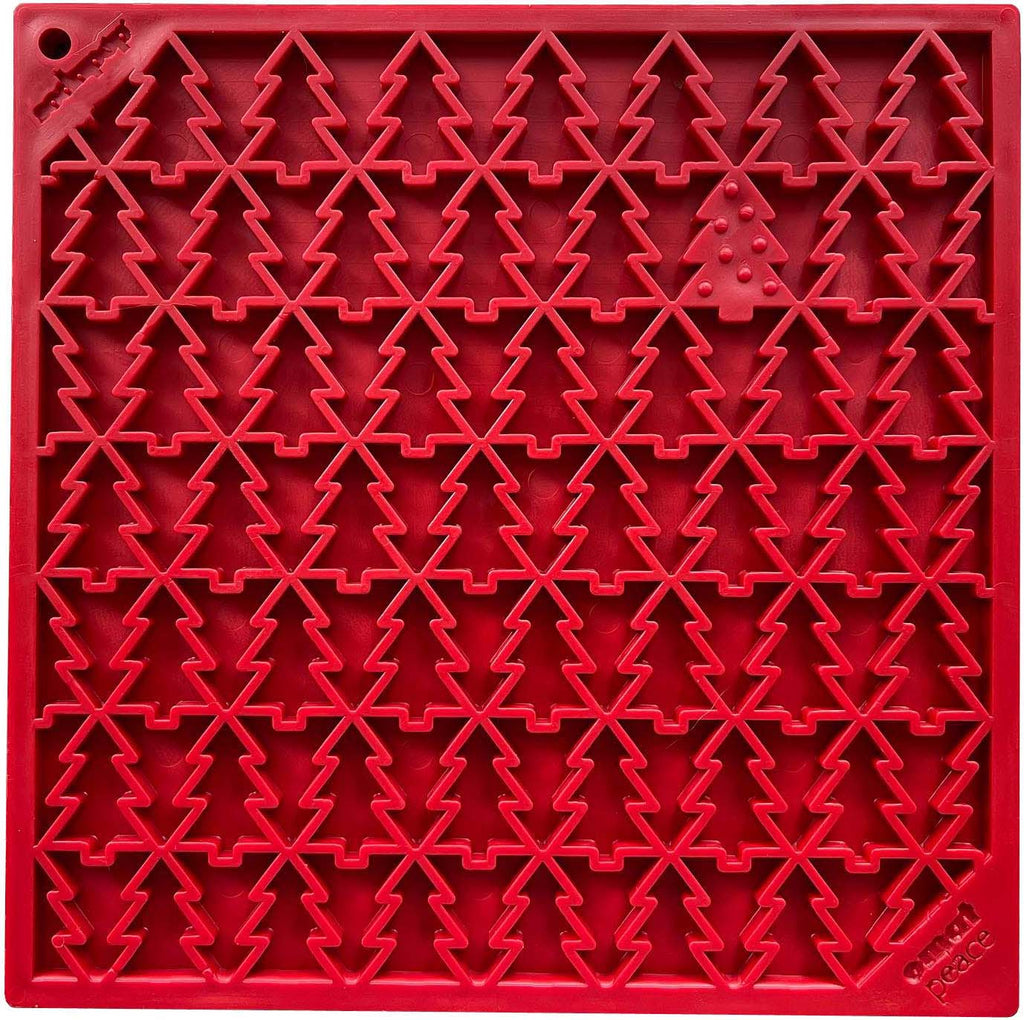 SodaPup Peace Christmas Tree Emat – Red