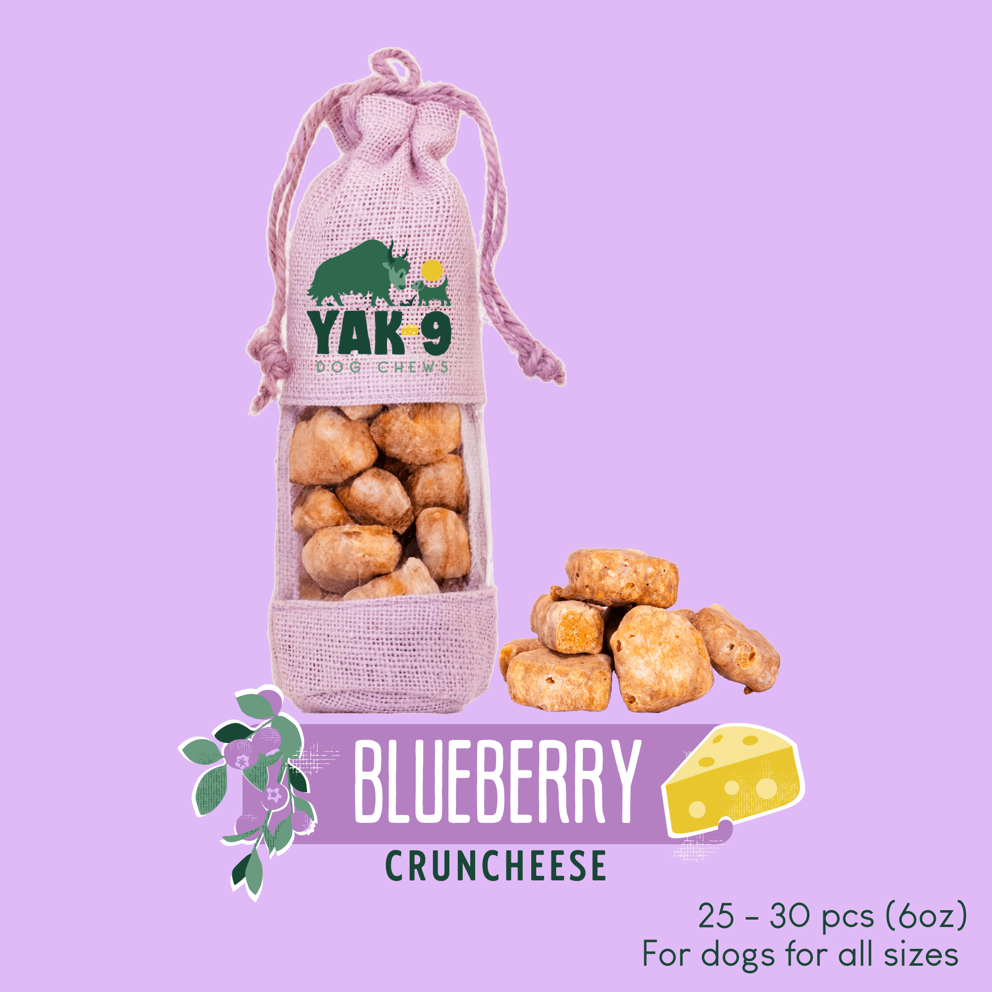 Yak9 Chews Cruncheese Yak Cheese Dog Treats