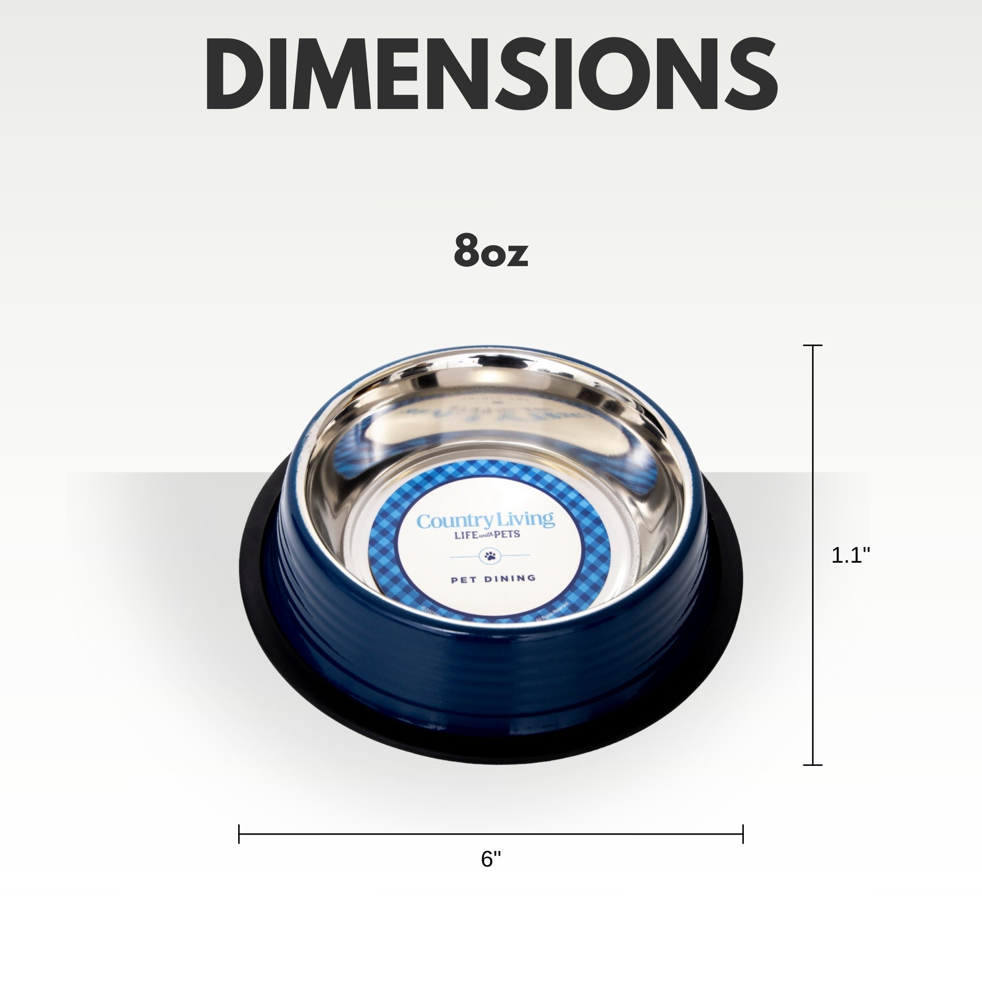 Ribbed Non-Slip Pet Bowls – Poseidon Blue (Set of 2)