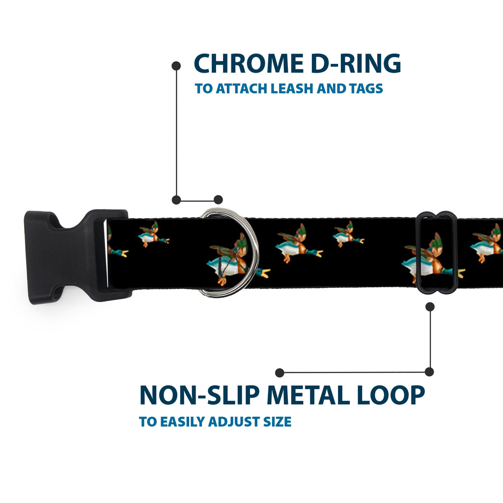 Plastic Clip Collar – Flying Mallards Black