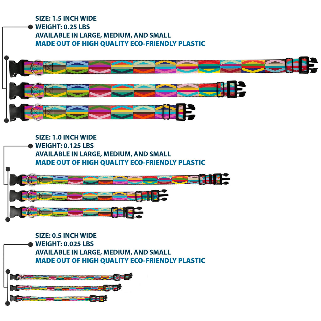Plastic Clip Collar – Geometric Multi Color