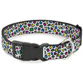 Plastic Clip Collar – Leopard White and Multi Color