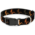Plastic Clip Collar – Mud Flap Girl Repeat Black and Orange Fade