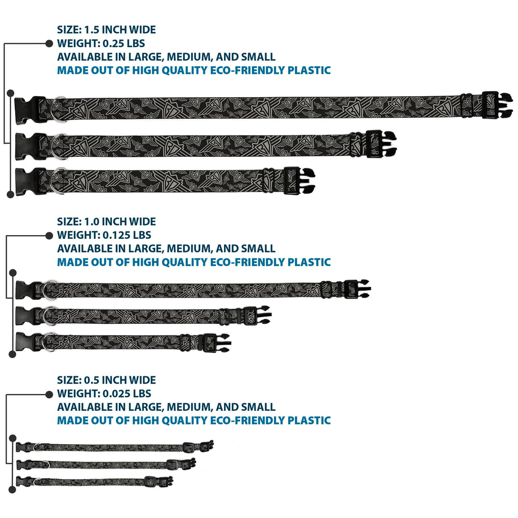 Plastic Clip Collar – BD Logo Scattered Black and Gray