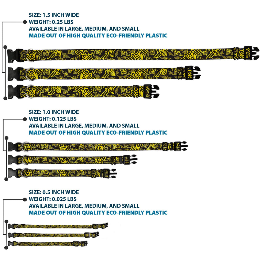 Plastic Clip Collar – BD Logo Scattered Black and Yellow