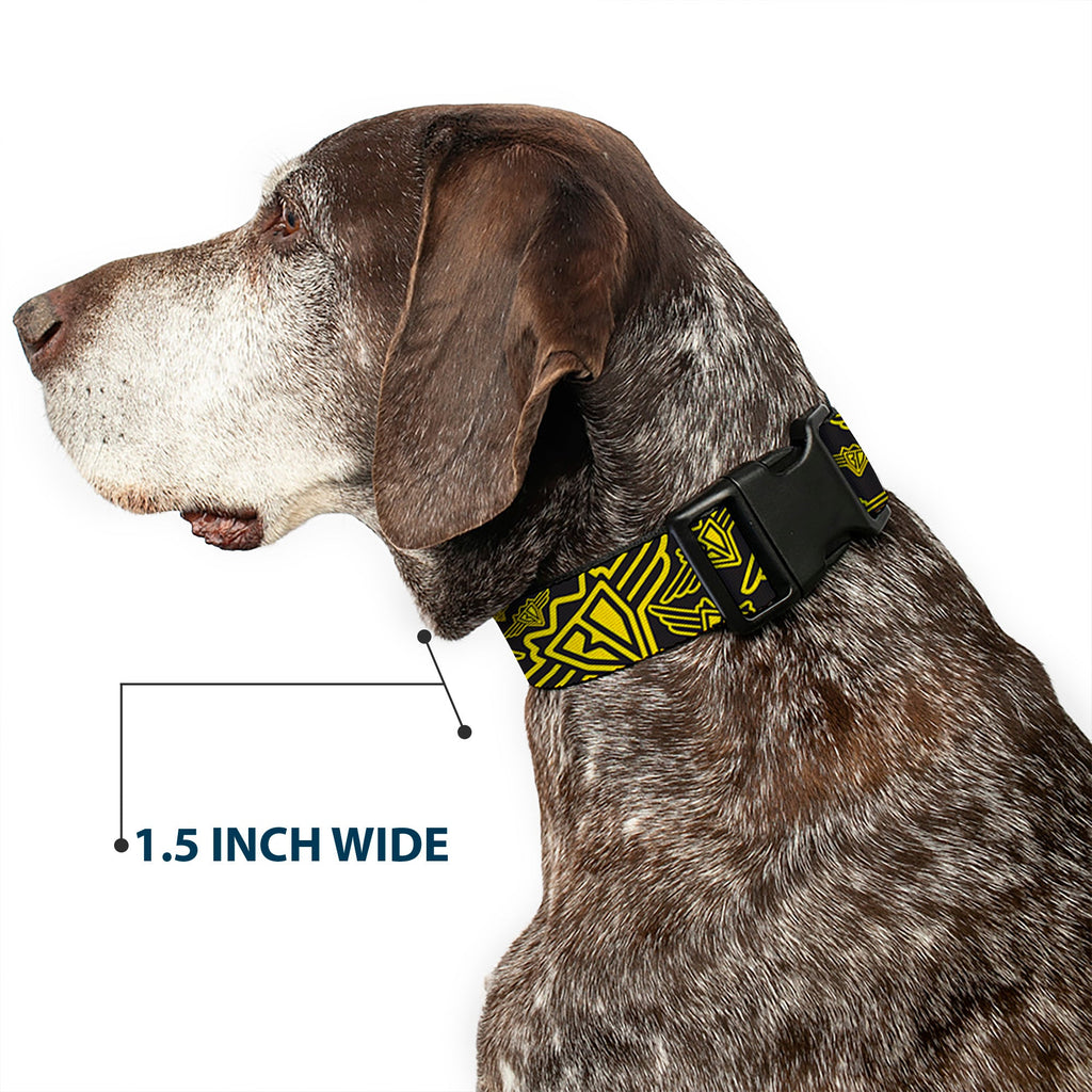 Plastic Clip Collar – BD Logo Scattered Black and Yellow