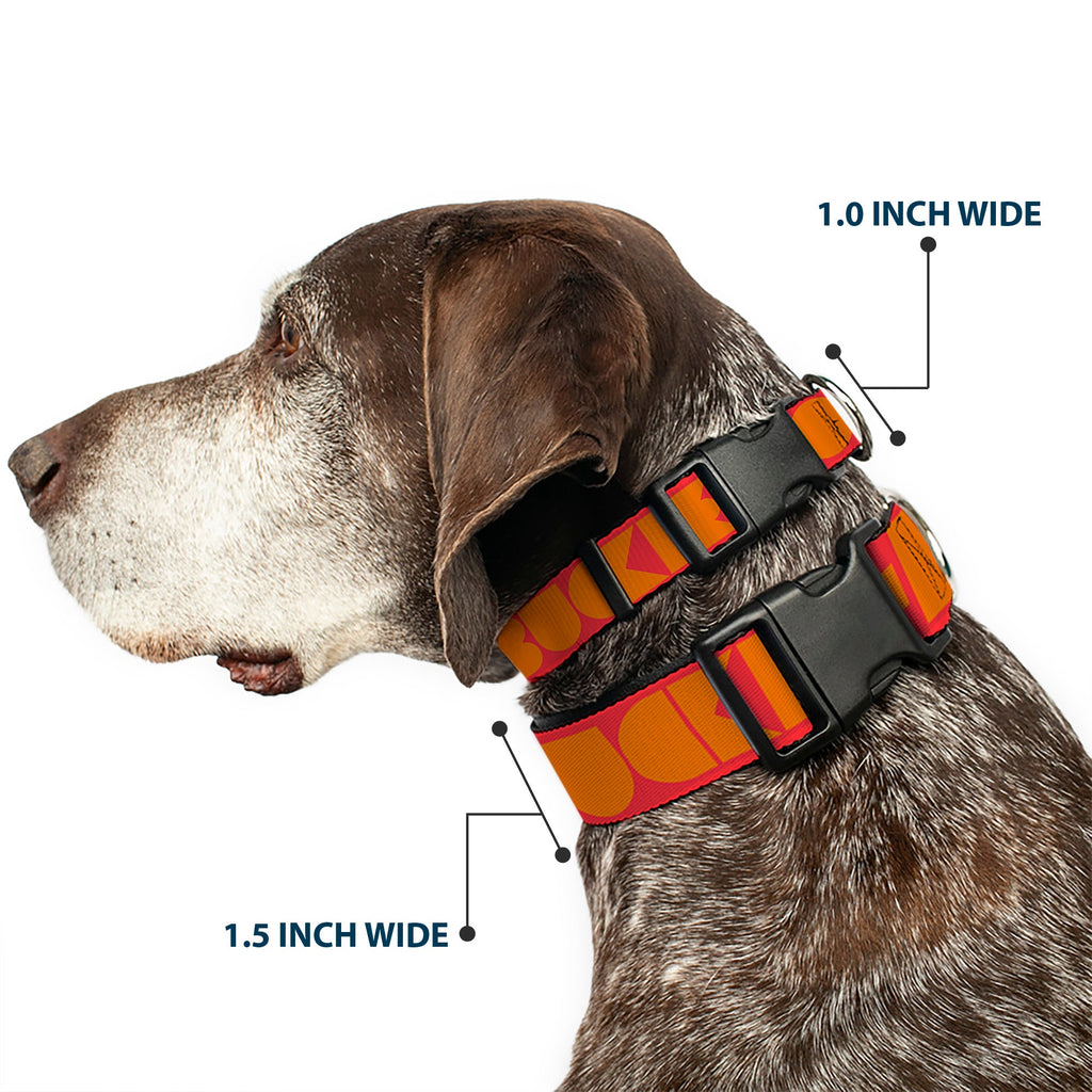 Plastic Clip Collar – Buckle-Down Shapes Red and Orange
