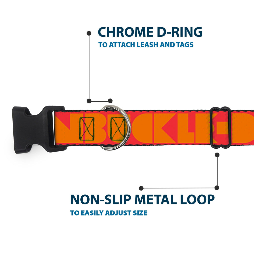 Plastic Clip Collar – Buckle-Down Shapes Red and Orange