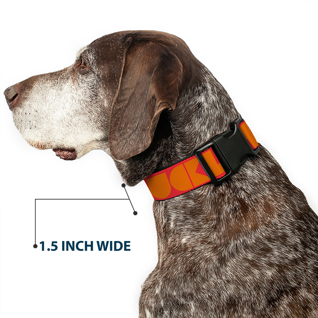 Plastic Clip Collar – Buckle-Down Shapes Red and Orange