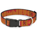 Plastic Clip Collar – Buckle-Down Shapes Red and Orange