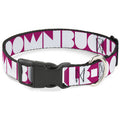 Plastic Clip Collar – Buckle-Down Shapes Hot Pink and White