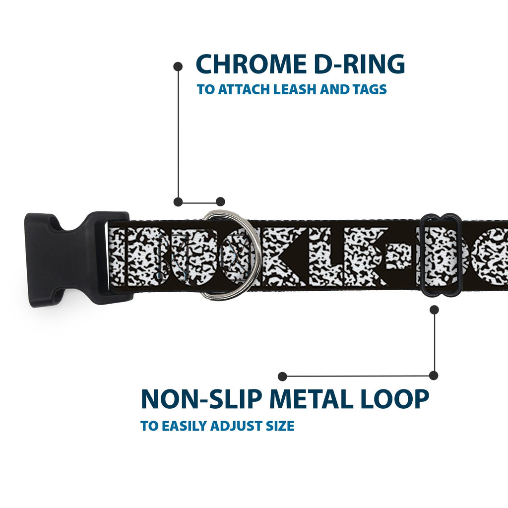 Plastic Clip Collar – Buckle-Down Shapes Black Camo White and Black