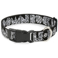 Plastic Clip Collar – Buckle-Down Shapes Black Camo White and Black