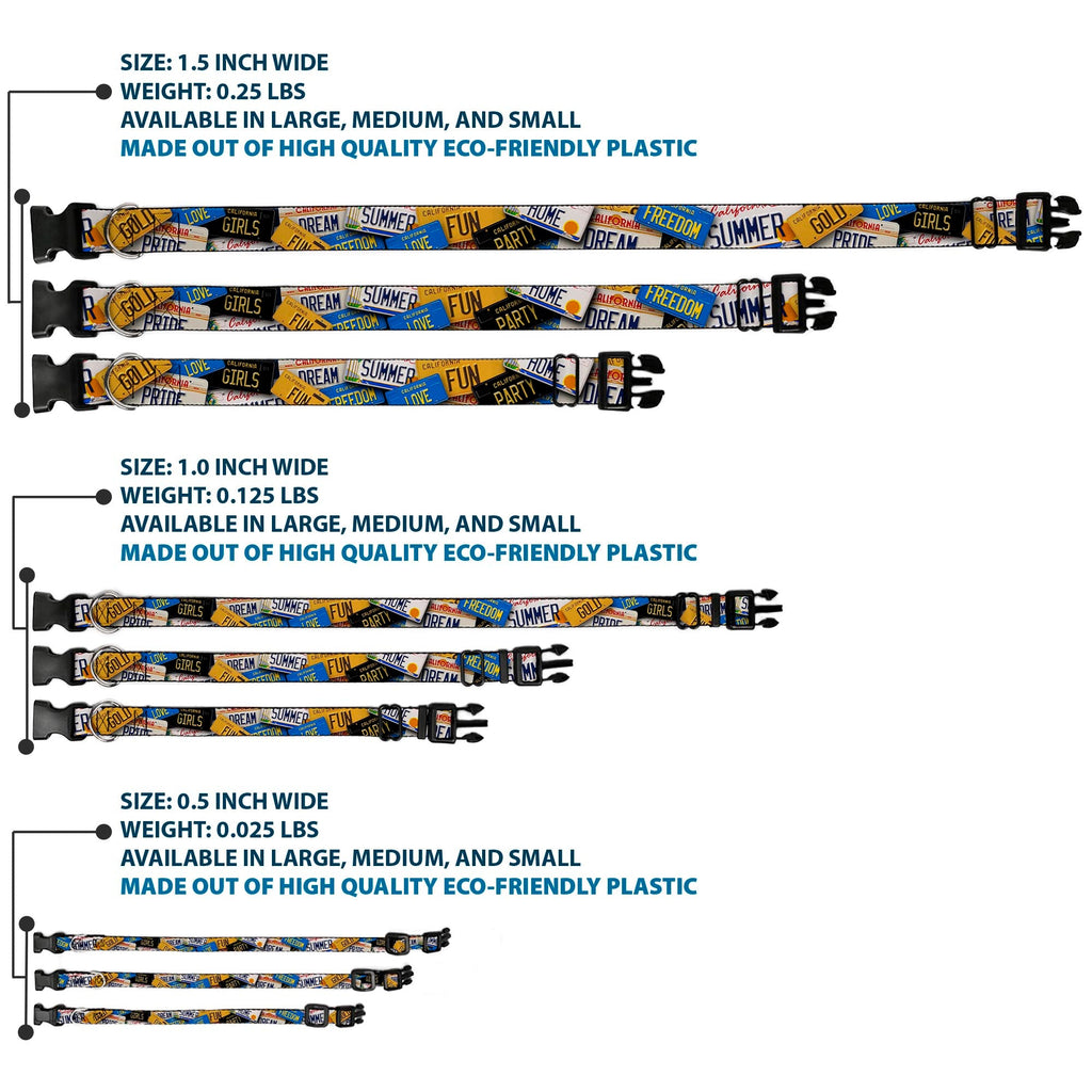 Plastic Clip Collar – Cali License Plates Stacked