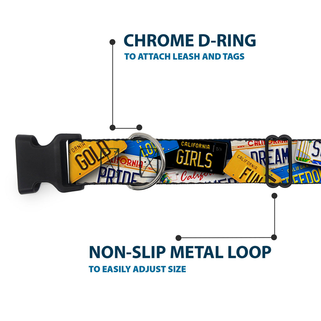 Plastic Clip Collar – Cali License Plates Stacked