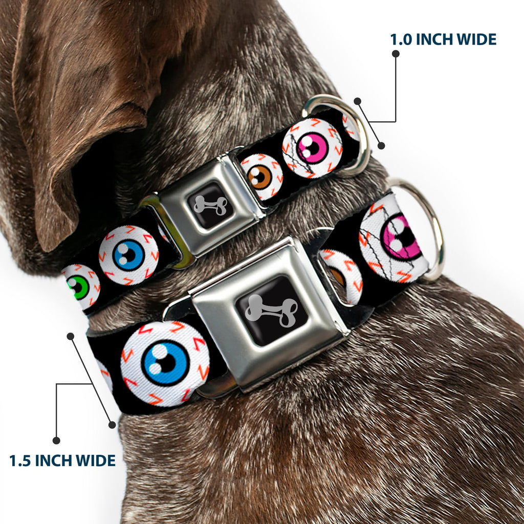 Seatbelt Dog Collar – Eyeballs Multi Color