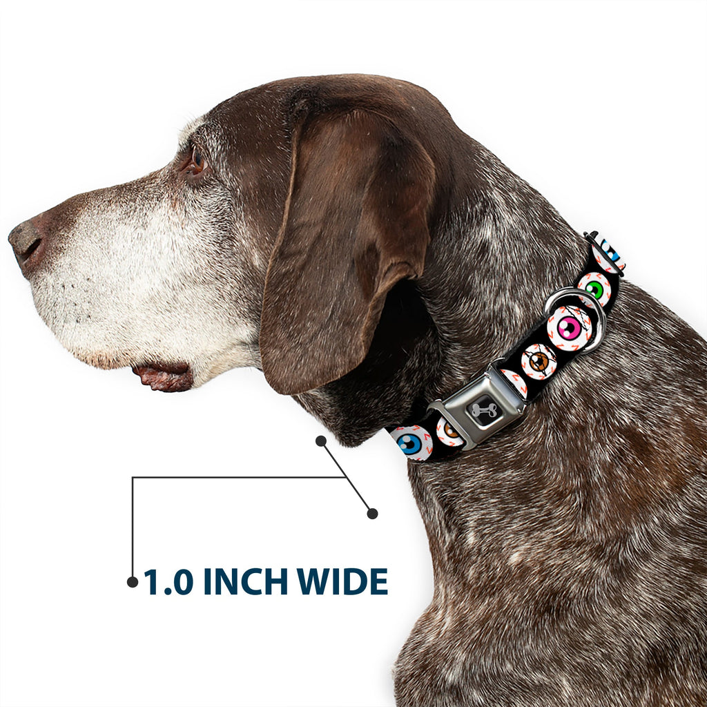 Seatbelt Dog Collar – Eyeballs Multi Color