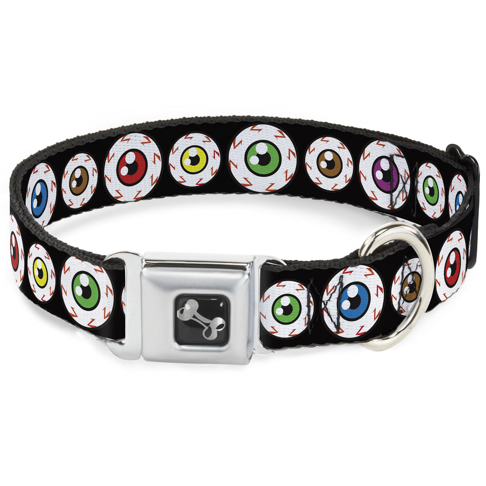 Seatbelt Dog Collar – Eyeballs Multi Color