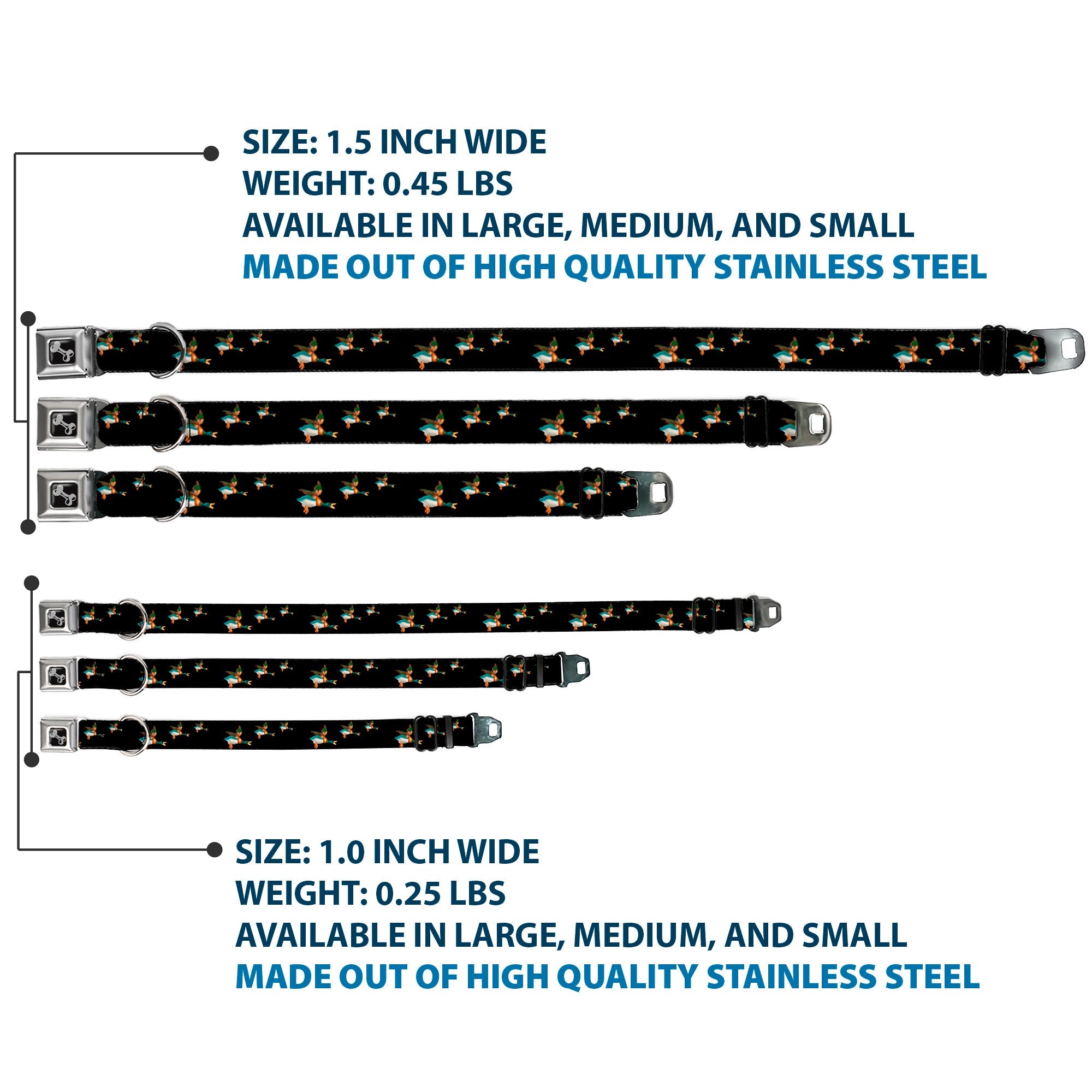 Seatbelt Dog Collar – Flying Mallards
