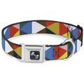 Seatbelt Dog Collar – Geometric Triangle Blocks